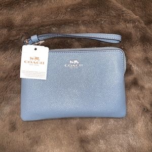 Coach Wallet, Crossgrain Leather Corner Zip